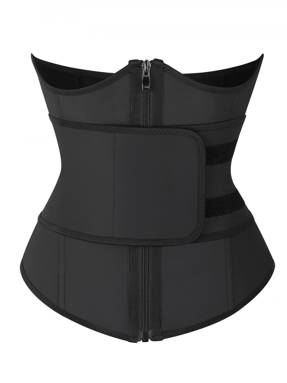 Black Bust Support Latex Waist Trainer With Belt Lose Weight