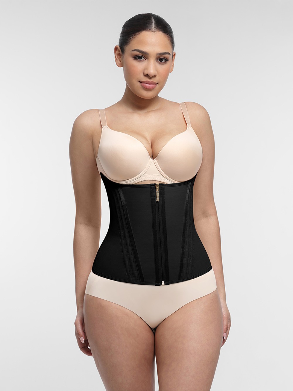 Fashion Hourglass Figure Shaping Waist Trainer with 15 Built-in Steel Bone