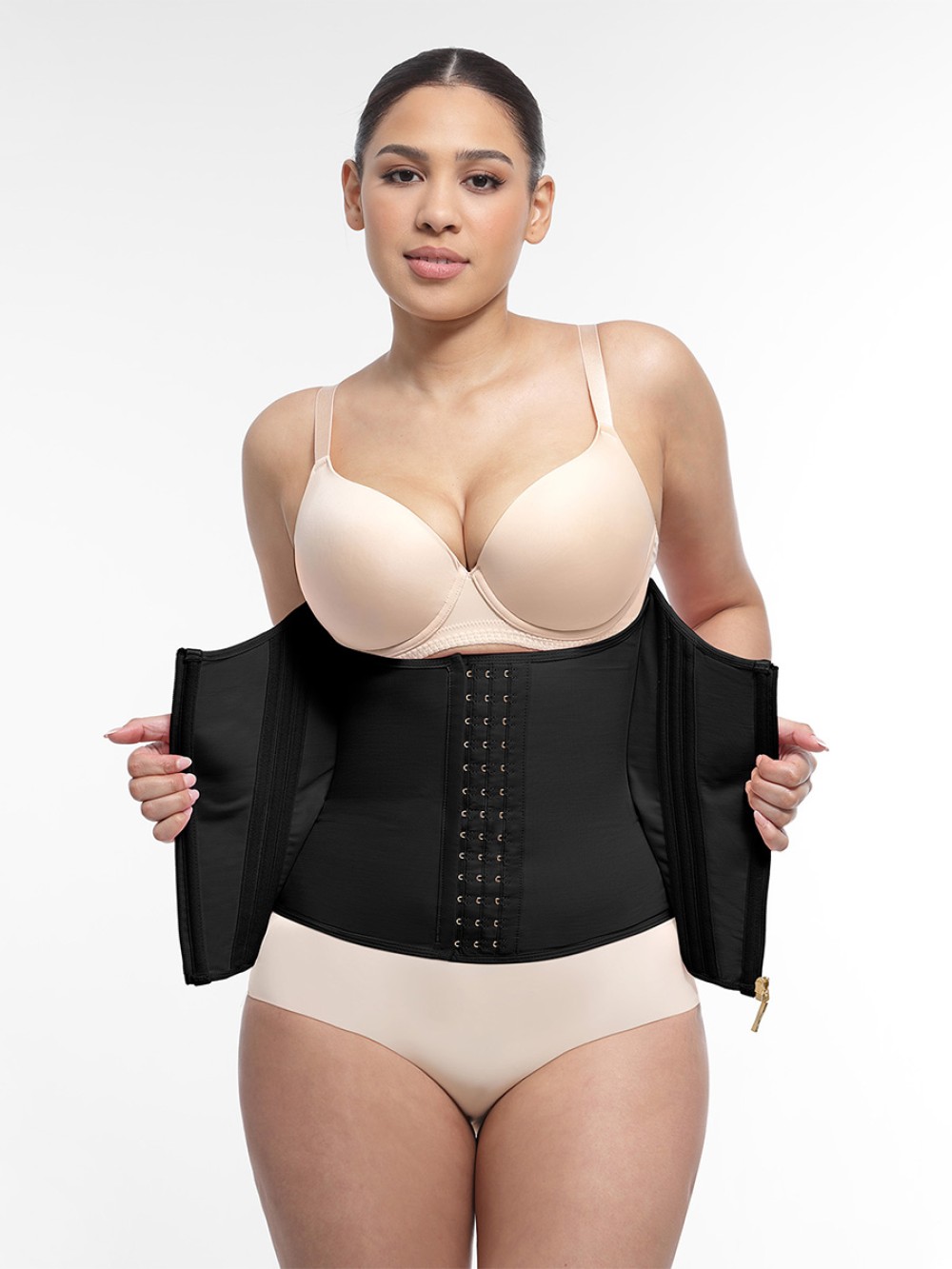 Fashion Hourglass Figure Shaping Waist Trainer with 15 Built-in Steel Bone