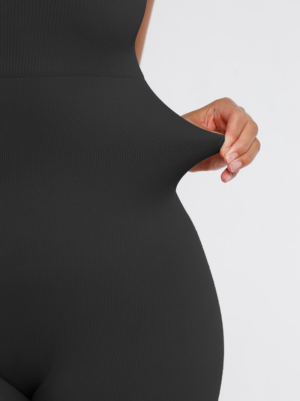 Seamless Tummy Control Jumpsuit Removable cup pads