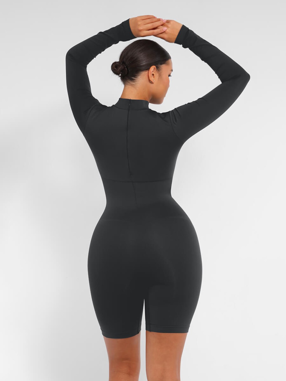 Seamless Turtleneck Jumpsuit with Removable Cups