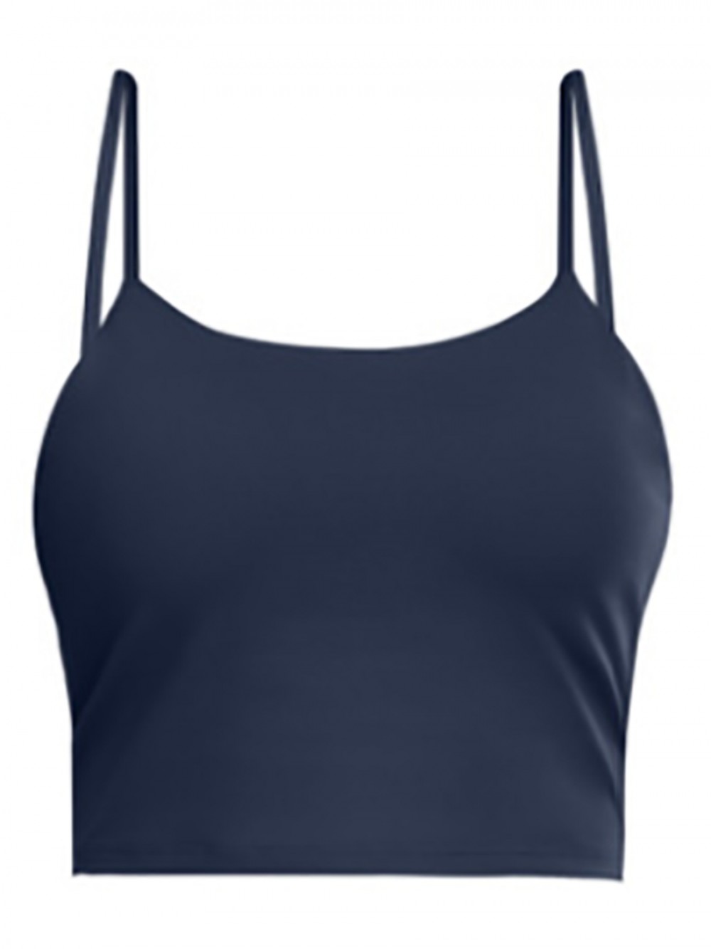 Deep Blue Longline Sports Bra Wirefree Padded All Over Smooth