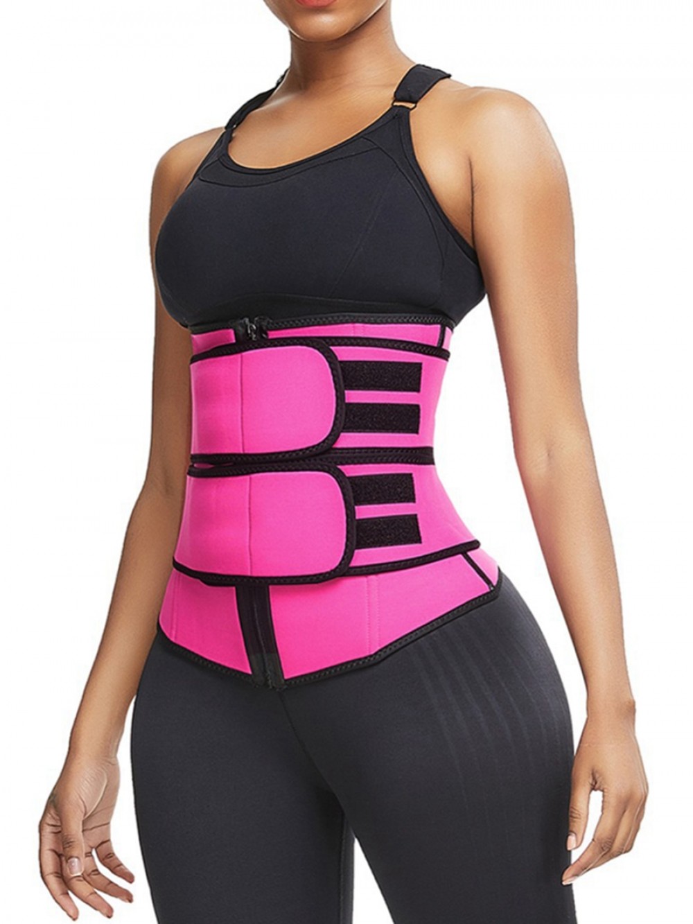 Rose Red Large Size Waist Cincher For Tummy Control