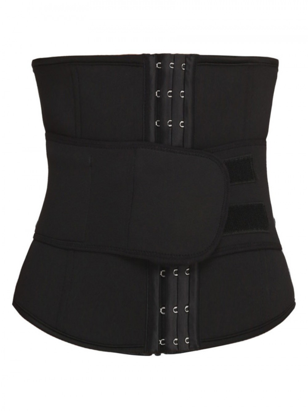 Black Neoprene Tummy Shaper 3 Rows Hooks