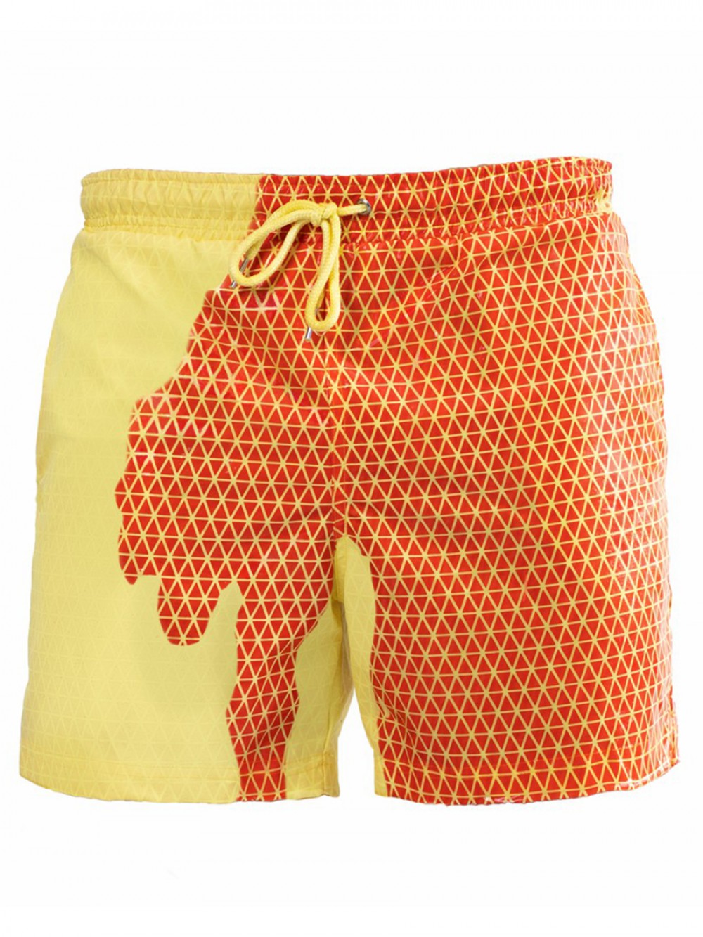 Cozy Elastic Waist Change Color Swim Shorts Summer Fashion