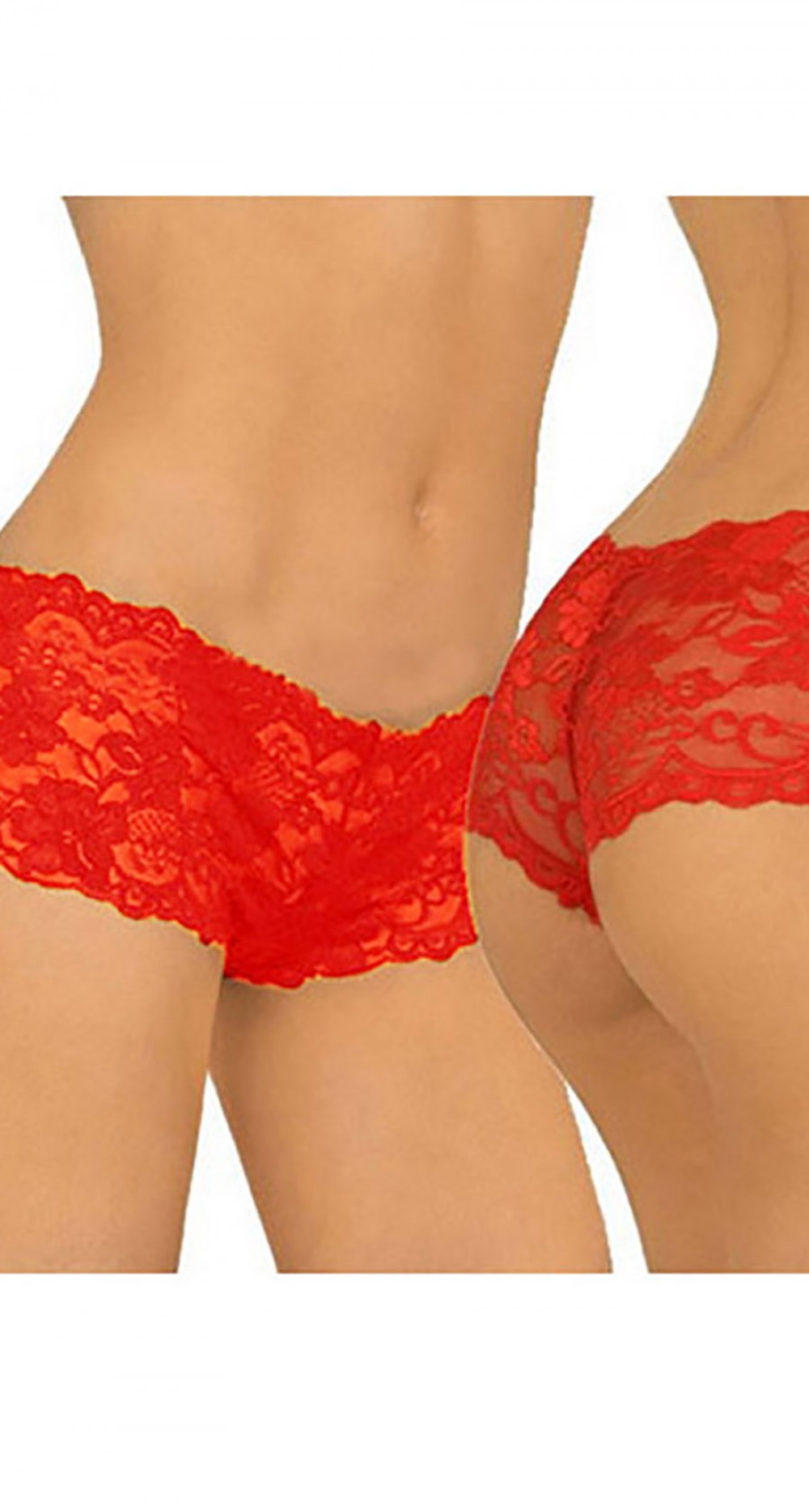 Red Sexy Mesh Lace Women Panties