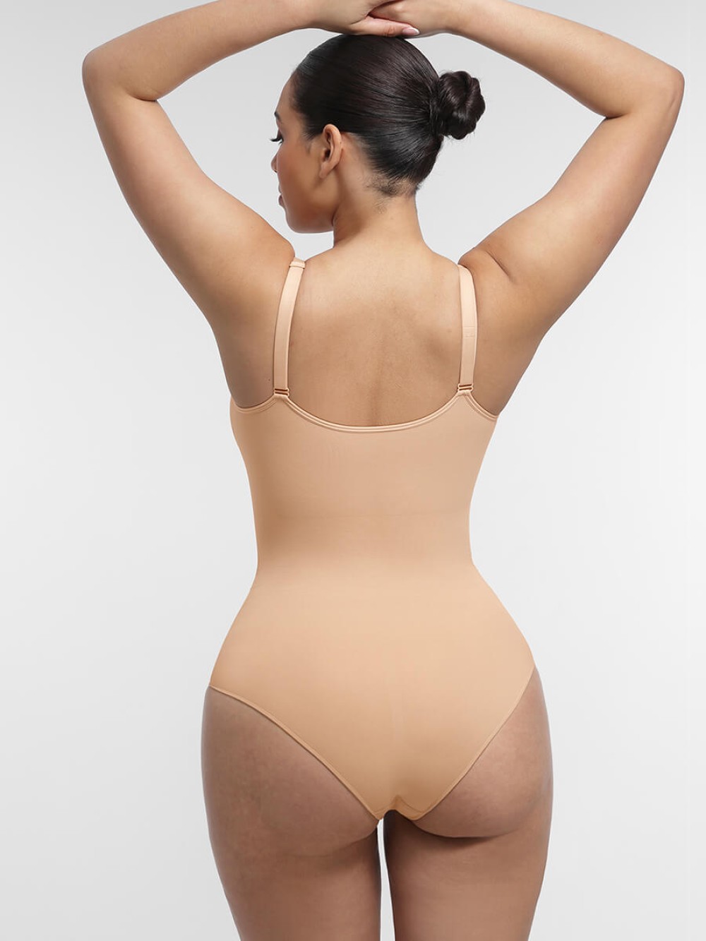Seamless Chest Support Waist Control Snap Crotch Shapewear Bodysuit