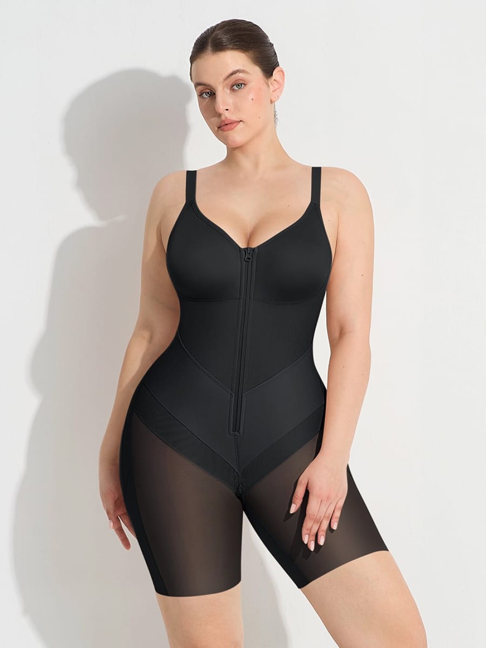 Wide Elastic Fajas Colombianas Full Bust Compression Tummy Control Body Shaper