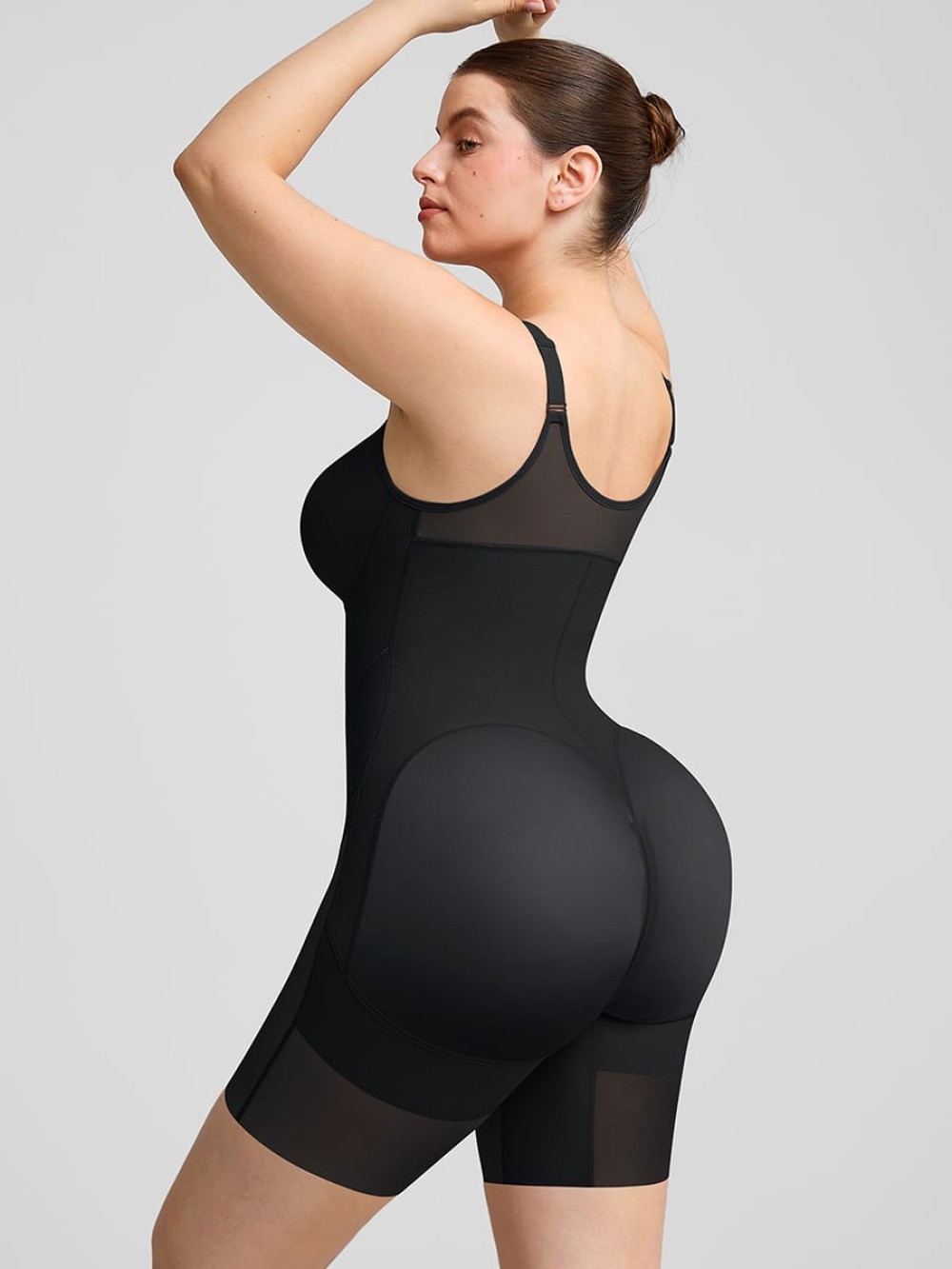 Wide Elastic Fajas Colombianas Full Bust Compression Tummy Control Body Shaper