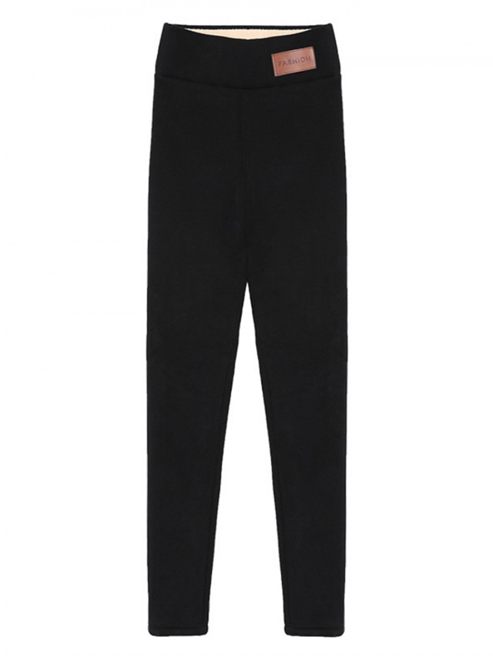 Black Fleece Lined Leggings High Waist Full Length