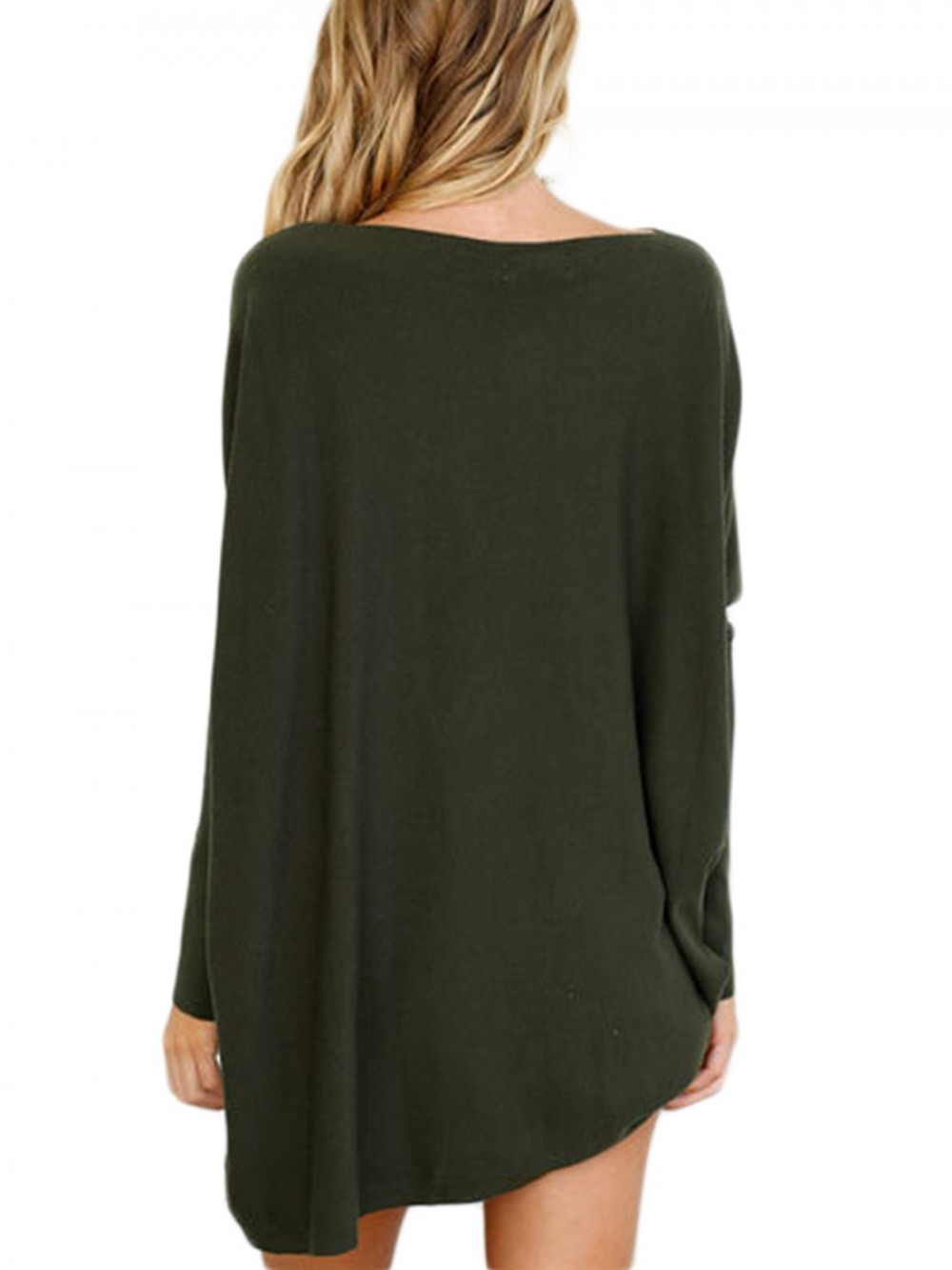 Comfortable Autumn Plus Size Green Sweaters Long Sleeves