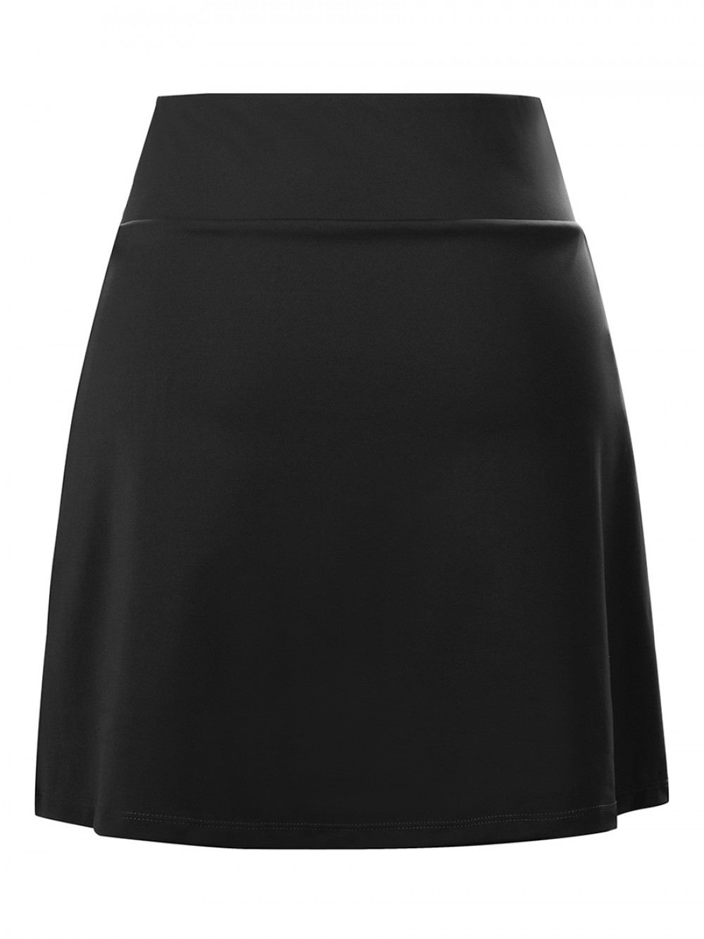 Elegant Black High Waist Tennis Skirt With Pocket Sportswear