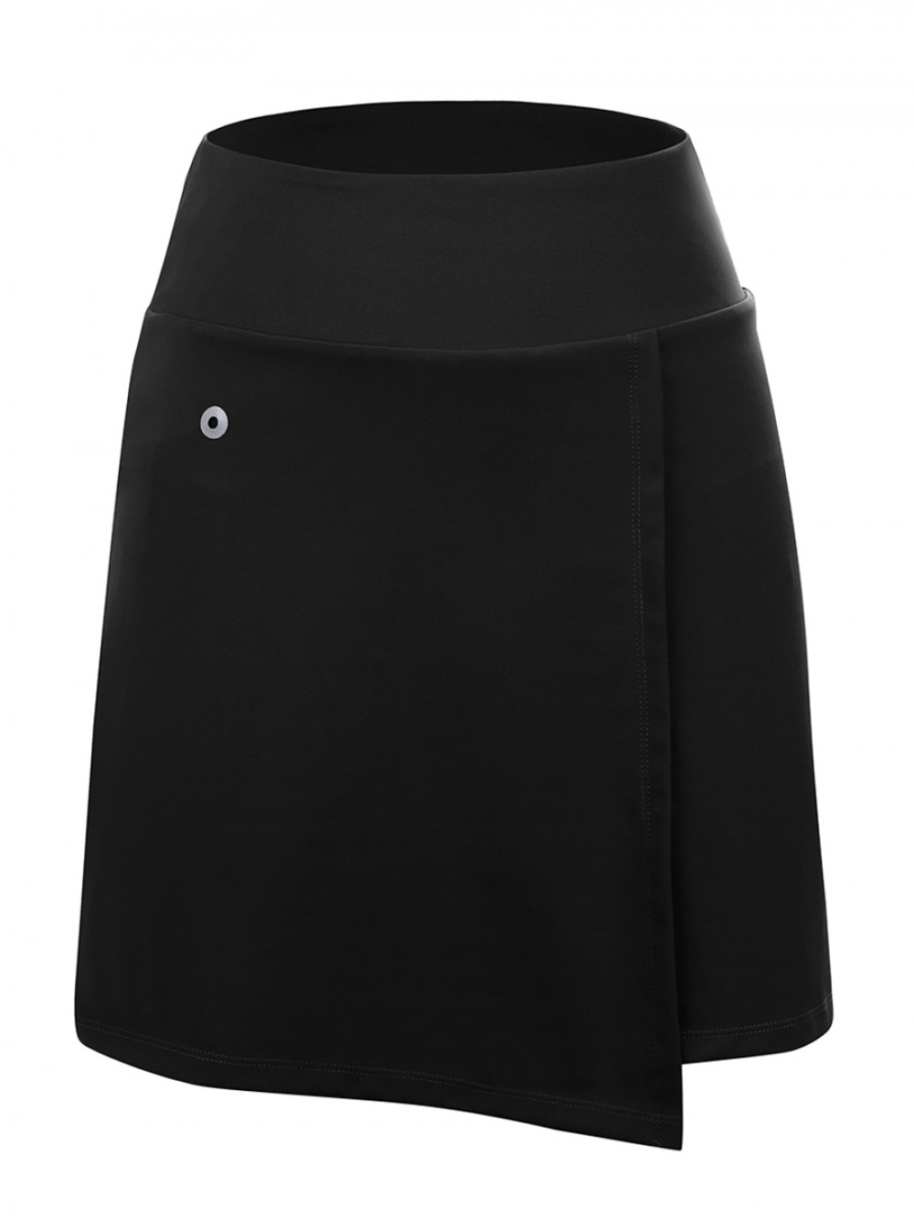 Elegant Black High Waist Tennis Skirt With Pocket Sportswear