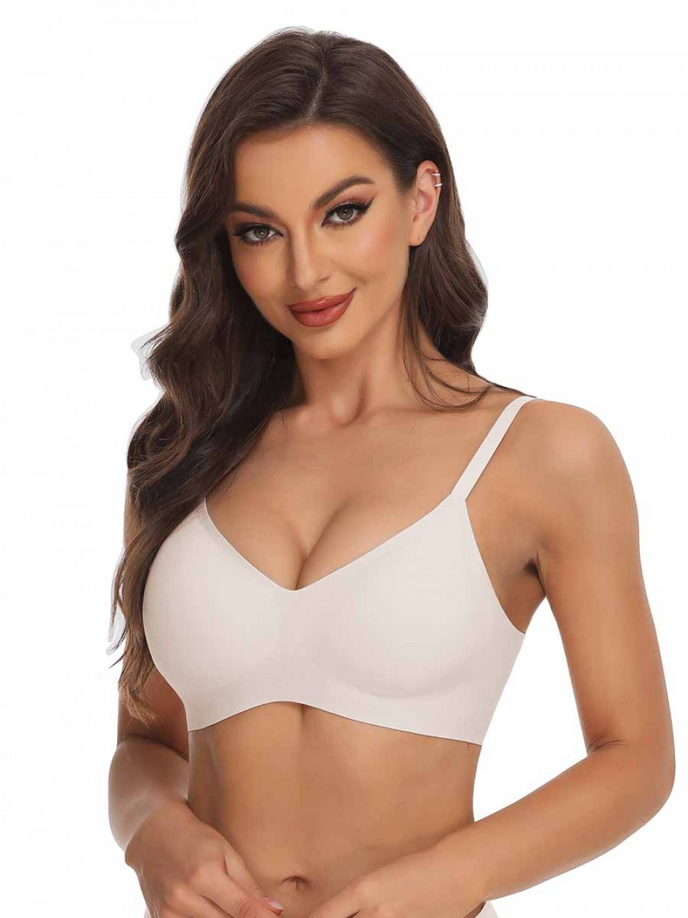 Nude Nice Quality Understated Luxurious Seamless Bra Slim Fit Style For Gym