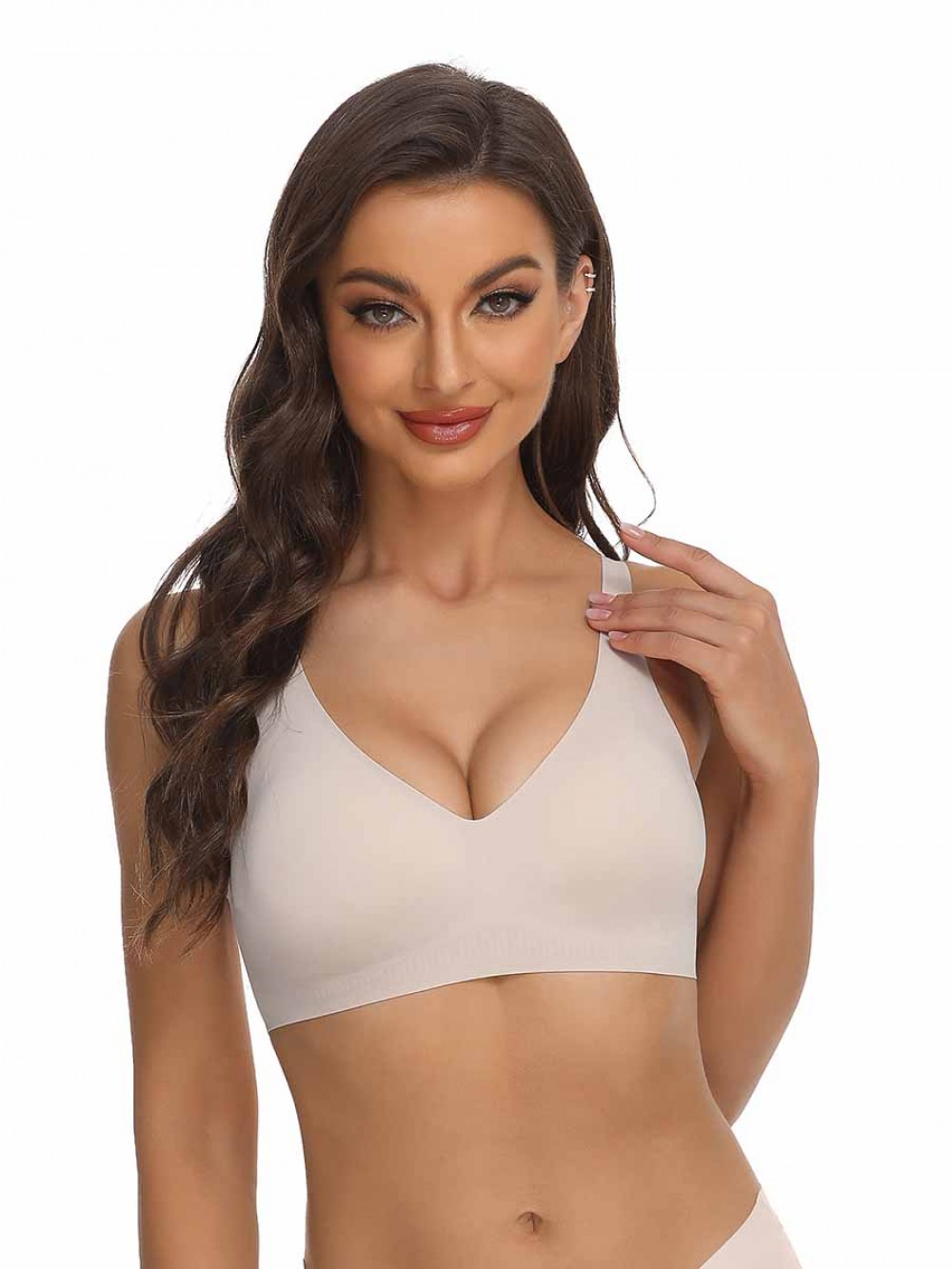 Nude Wholesale Soft High Quality Seamless Bra Soft-Touch Smoothing Fabric For Workout