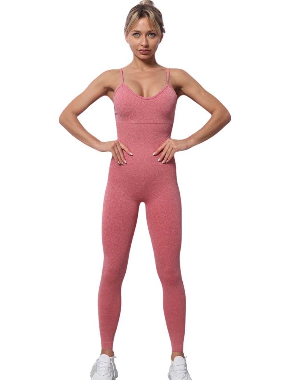 Summer Sleeveless Sling Seamless One Piece Yoga Jumpsuit