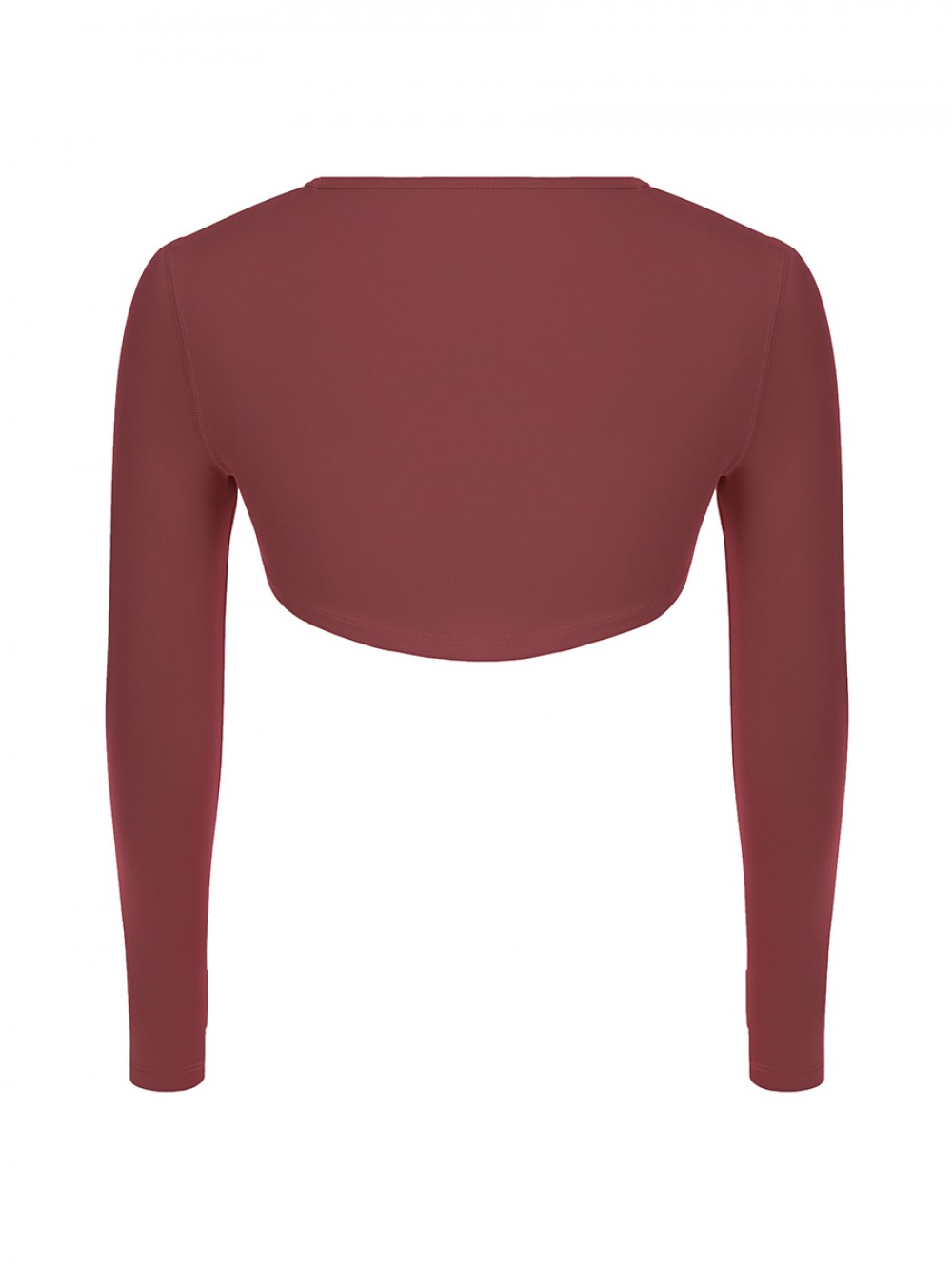 Jujube Red Long Sleeve Running Top Crew Neck For Training