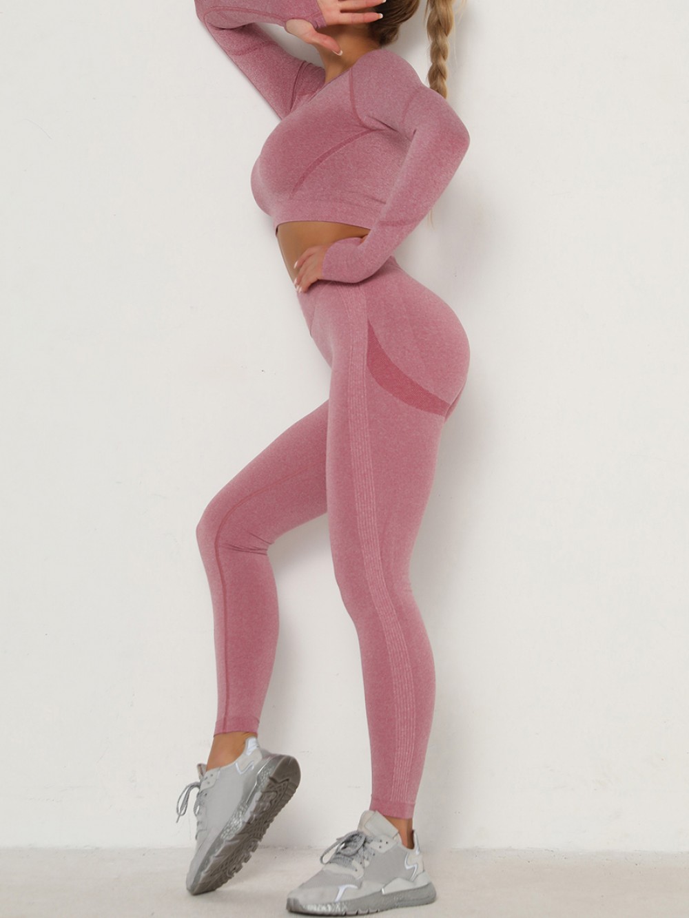 Enviable Wine Red Pleated Athletic Suit Full Sleeve For Ladies