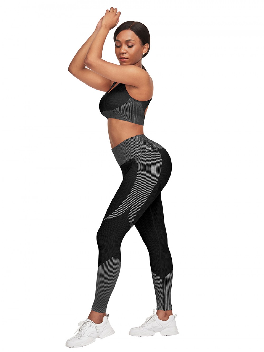 Seamless Cross Ladies Gym Sets Ankle Length For Women Runner
