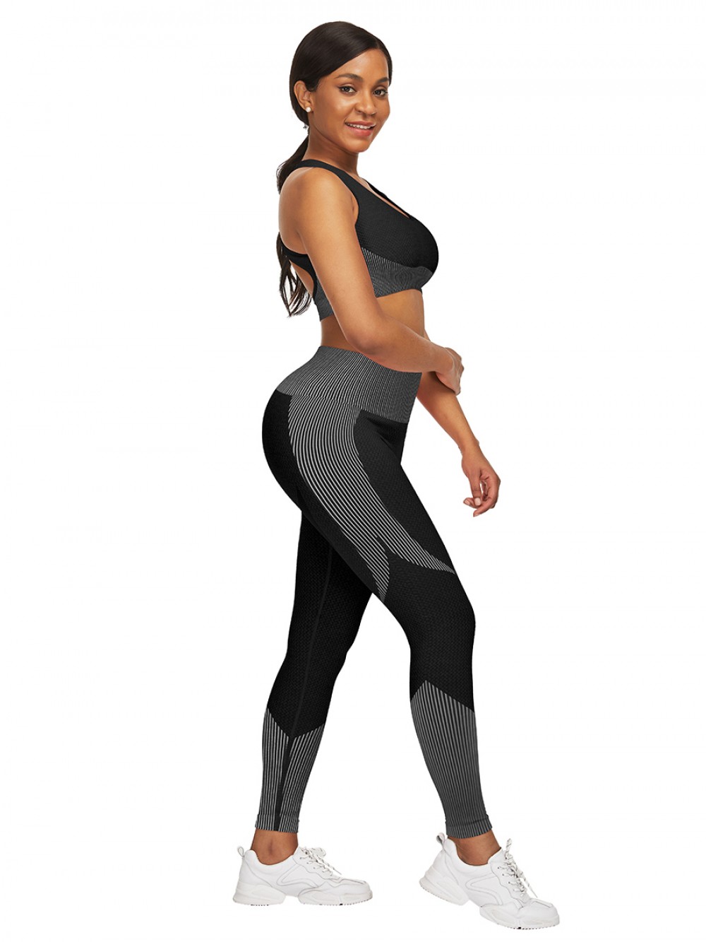 Seamless Cross Ladies Gym Sets Ankle Length For Women Runner