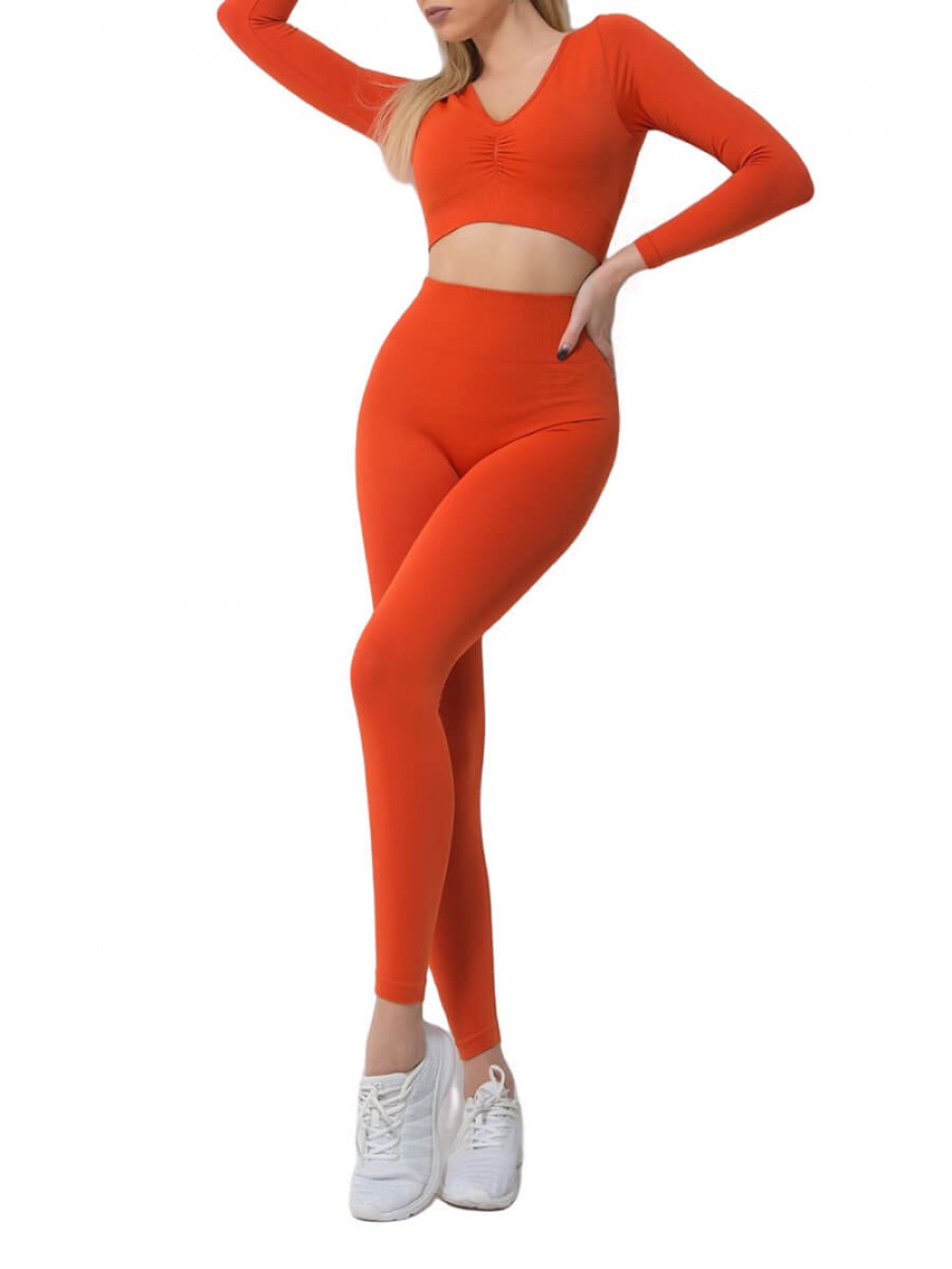 Red Seamless Streetstyle Ultra Stretchy Women Fashion Style