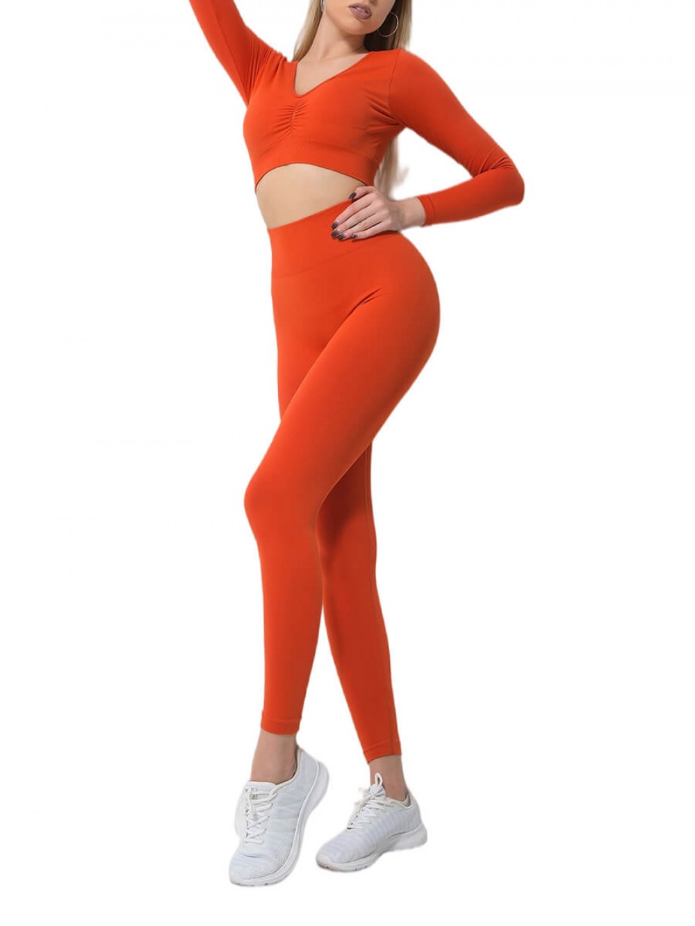 Red Seamless Streetstyle Ultra Stretchy Women Fashion Style