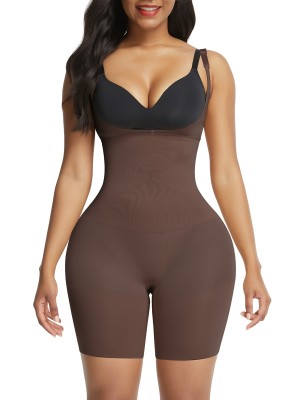 Nude Seamless Adjustable Straps Full Body Shaper Shaping Comfort