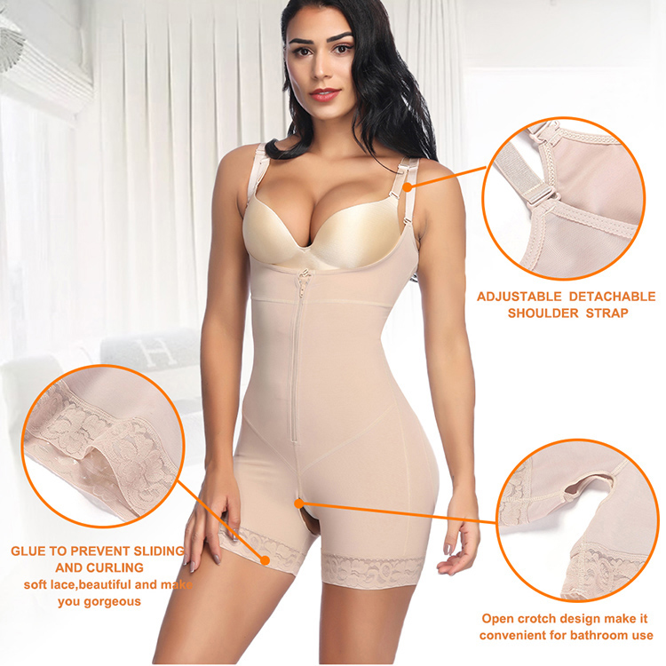 Women After Spring Bodyshaper Sexy Transparent Open Crotch