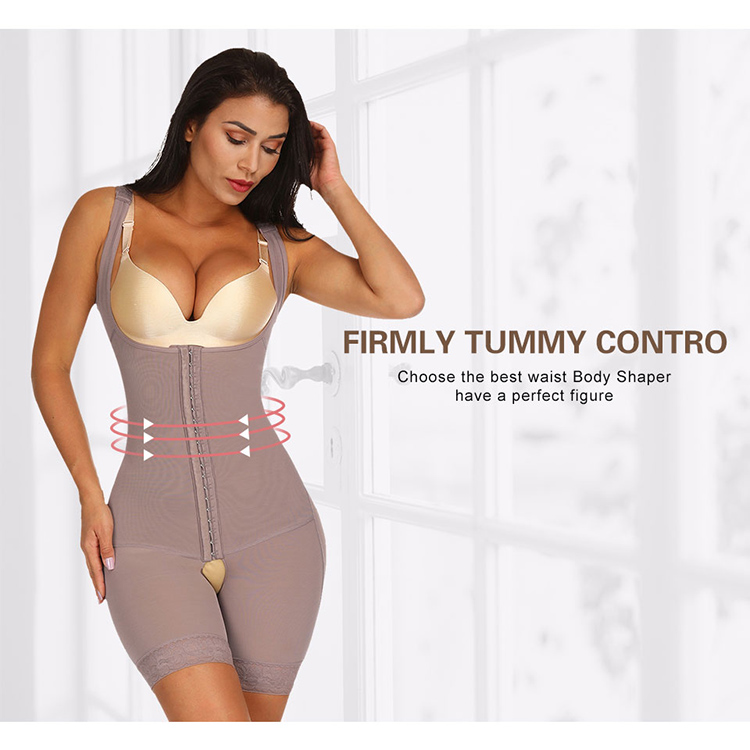 Nude Open Crotch Full Body Shapewear Big Size Slimming Stomach