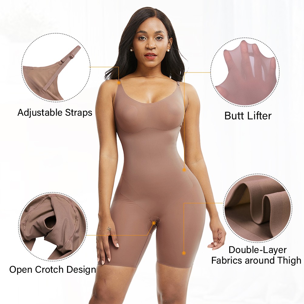 Skin Color Large Size Full Body Shaper Solid Color High-Compression