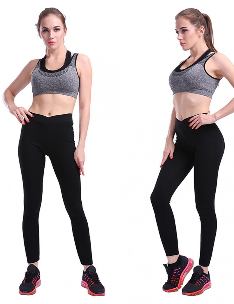 Lovely Black High Waist Ankle Length Yoga Legging Women Fashion Style