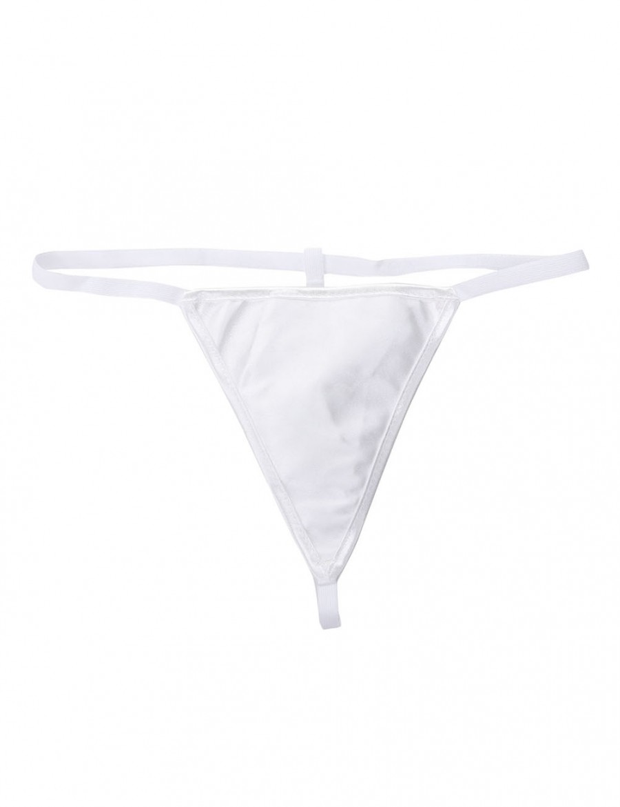 Sleek Smoothers White Overbust 12 Steel Boned Bow Corset With Thong Functional