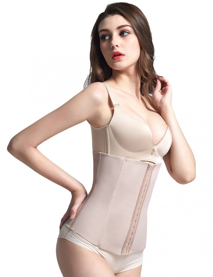 Compression Rubber Waist Cincher Steel Bones Slimming Belly