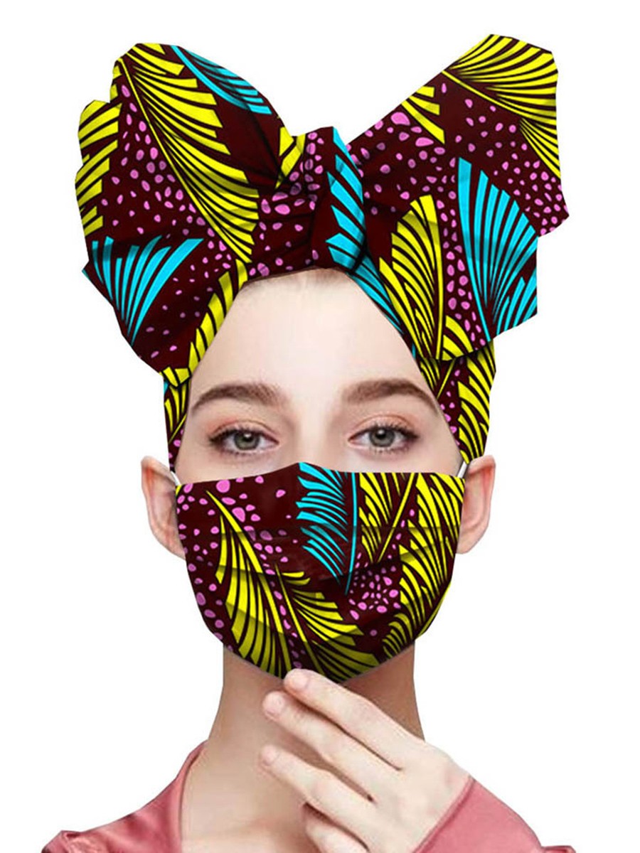 Distinct Irregular Edge Headscarf Batik Dyeing Mask Cheap Online