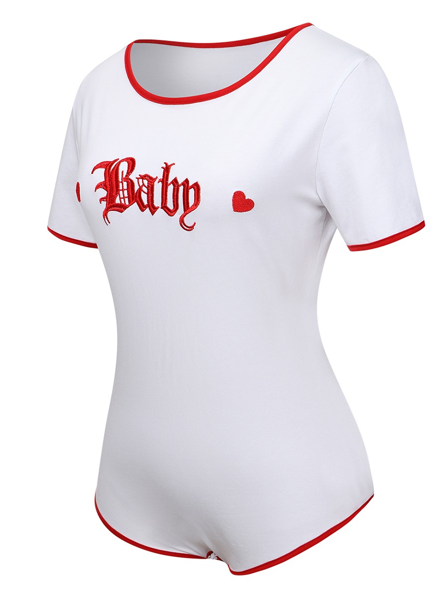 Cheap White Letter Paint Round Collar Teddy Fashion Online Mature Female