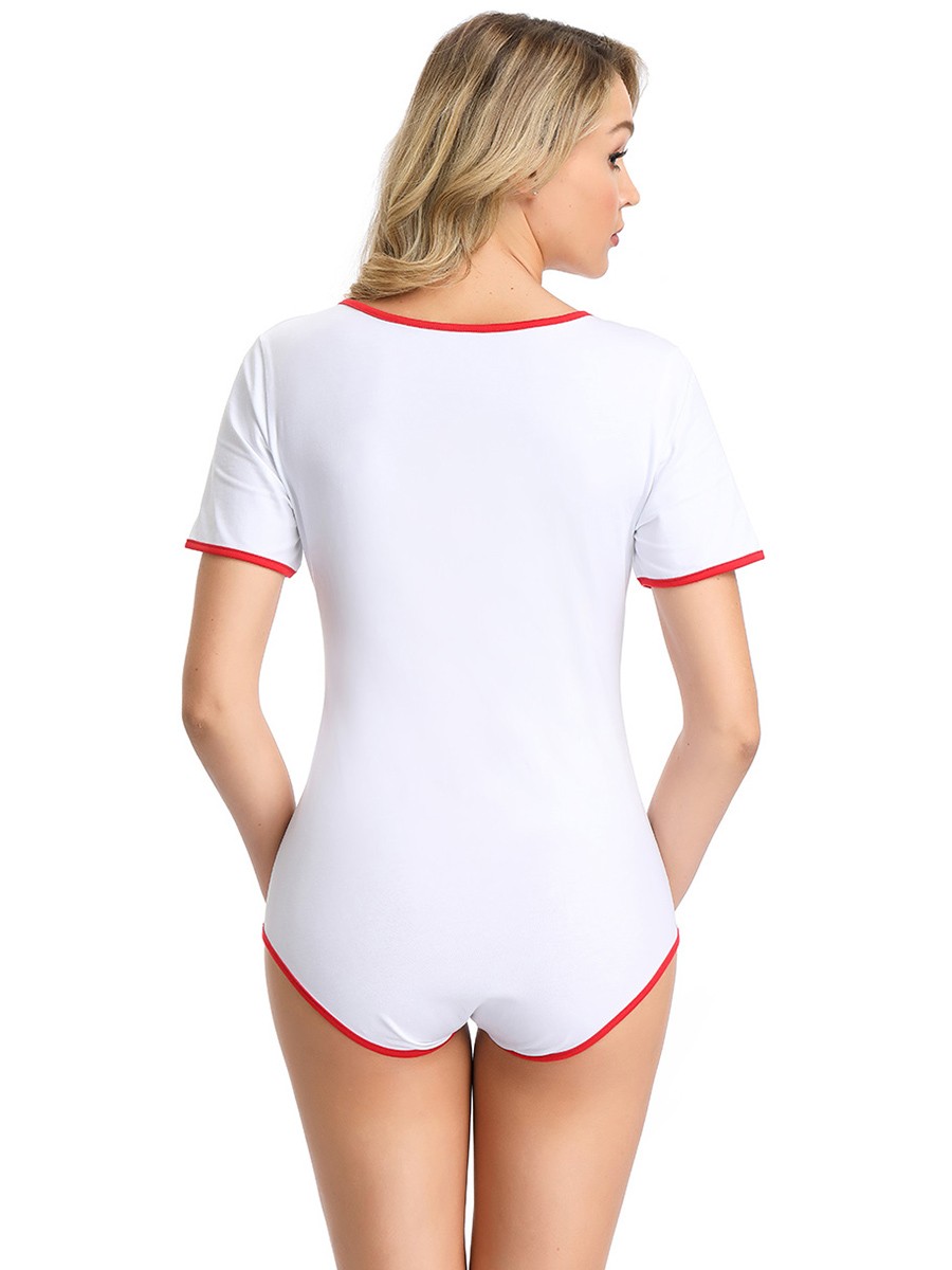 Cheap White Letter Paint Round Collar Teddy Fashion Online Mature Female