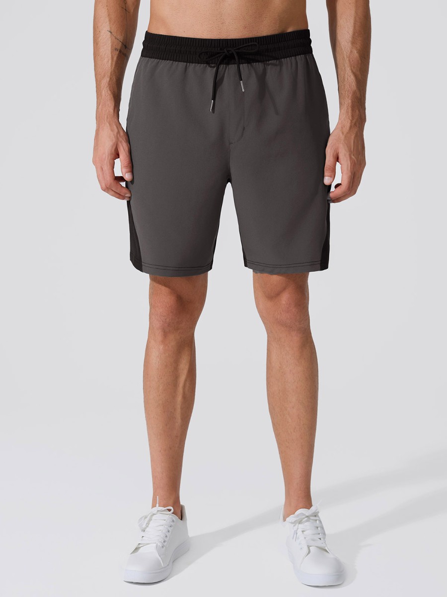 VractiveWholesale Men’s Training Shorts Quick Dry Color Block Running Gym Shorts