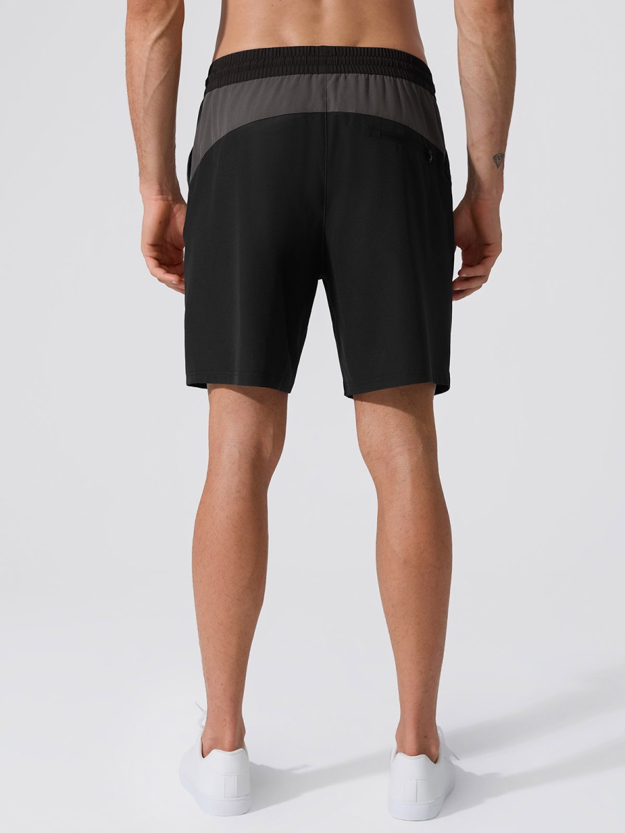 VractiveWholesale Men’s Training Shorts Quick Dry Color Block Running Gym Shorts