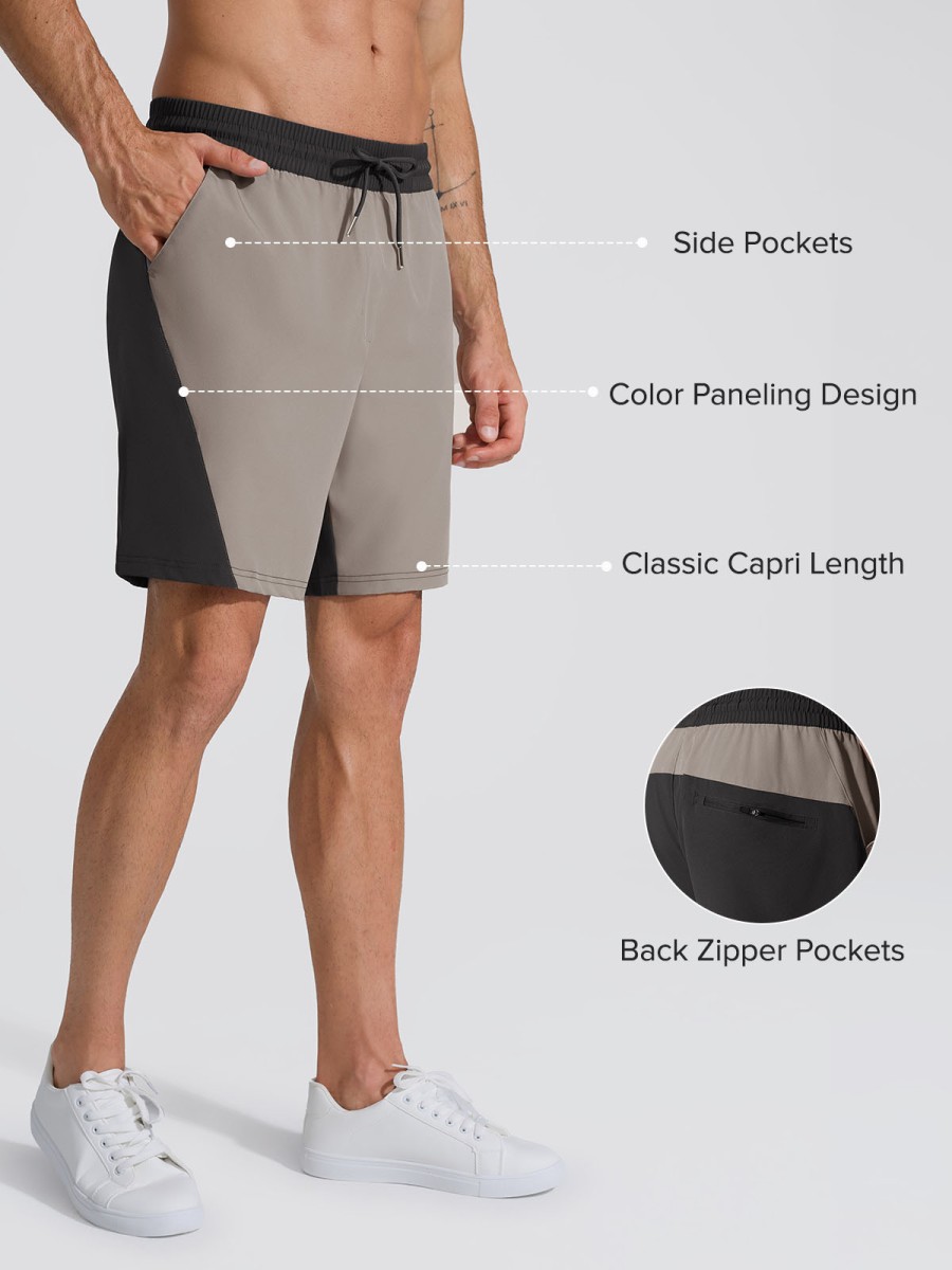 VractiveWholesale Men’s Training Shorts – Quick Dry Color Block Running Gym Shorts