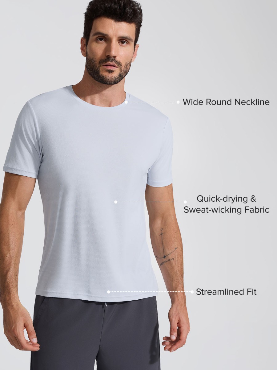 Vrractive Wholesale Men’s Quick Dry Sports T-Shirt – Lightweight Polyester Gym Tee