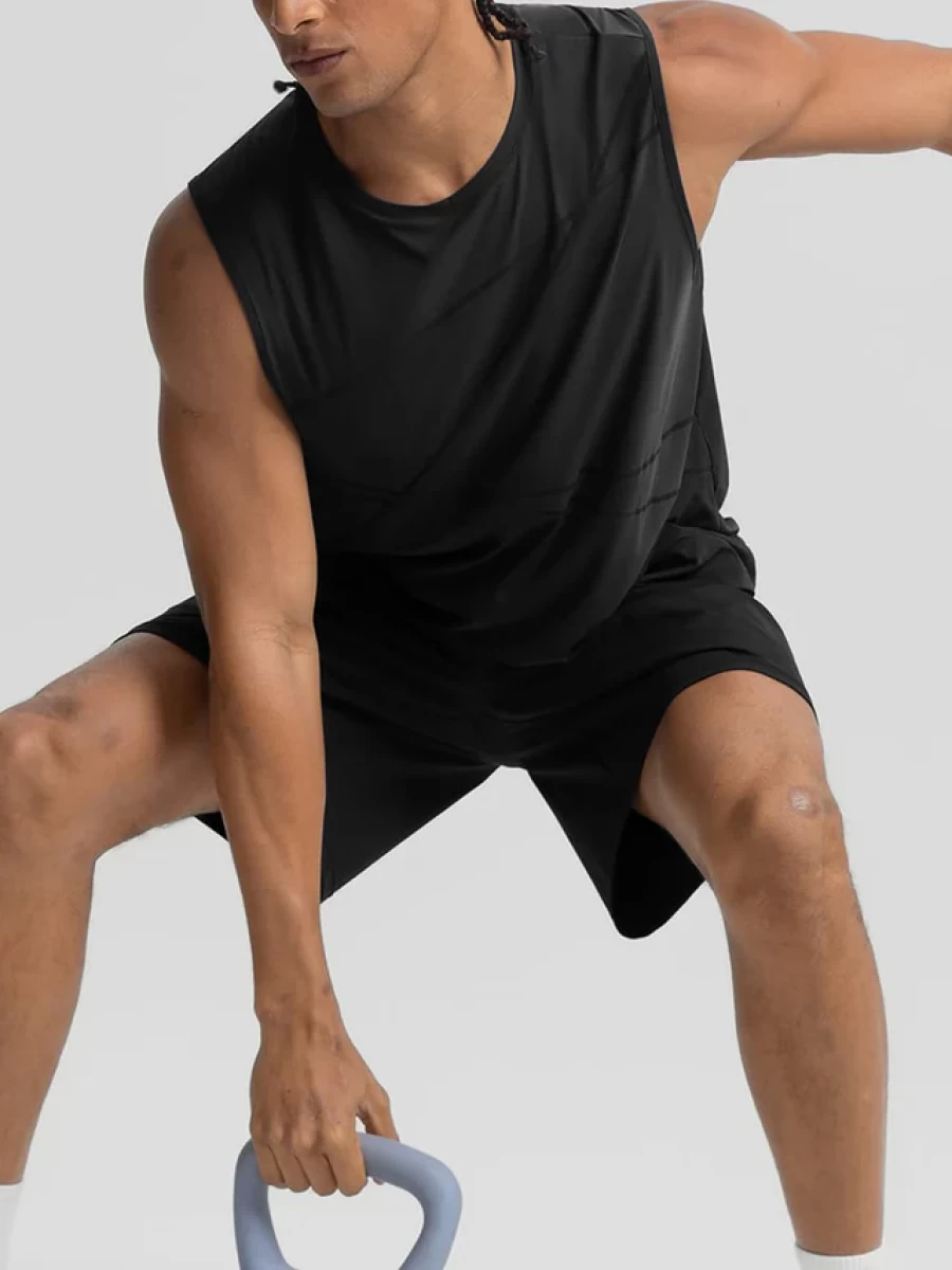 Vractive Men's Quick Dry Workout Tank Top Summer Fitness Vest Sleeveless Shirt for Running Basketball Training
