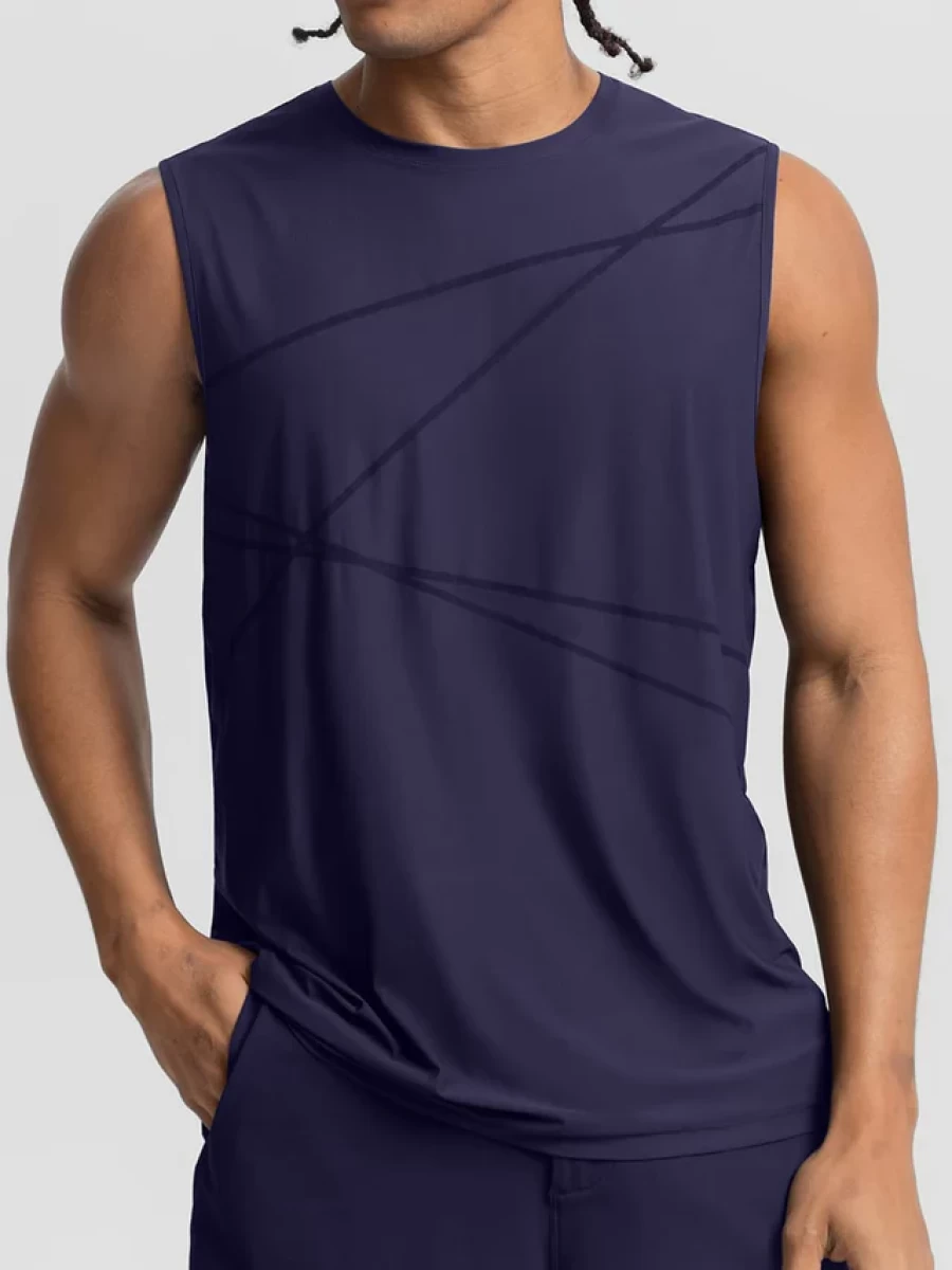 Men's Quick Dry Workout Tank Top Summer Fitness Vest Sleeveless Shirt for Running Basketball Training