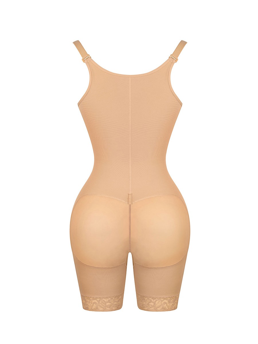 Abdominal Control Adjustable 4 Hooks Women Slimming Full Body Shapewear High Waist Butt Lifter Shaper