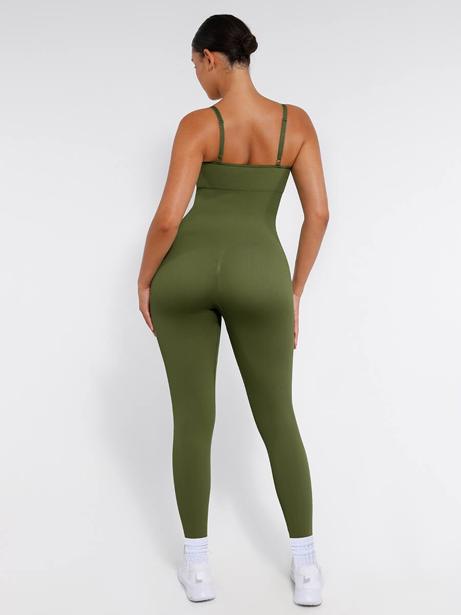 High Stretch Seamless Tummy Control Jumpsuit with Removable Cups