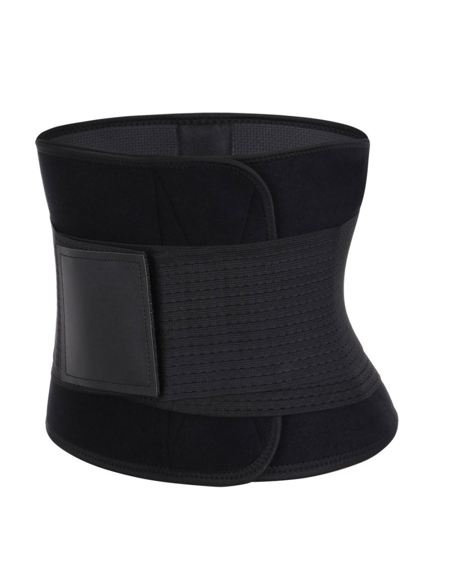 Black SBR Plastic BonesLining Waist Trainer Tummy Control Fat Burning