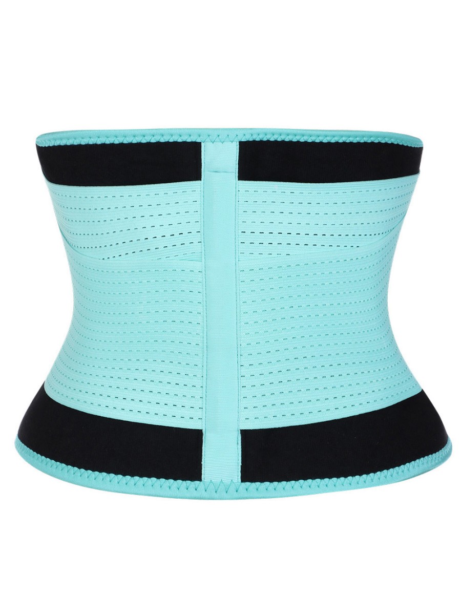 Light Blue Large Size SBR Plastic Bones Waist Shaper Plastic Bone Fitted Curve