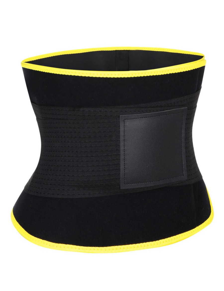 Yellow Plastic Bones Back Waist Cincher Plus Size Calories Burning