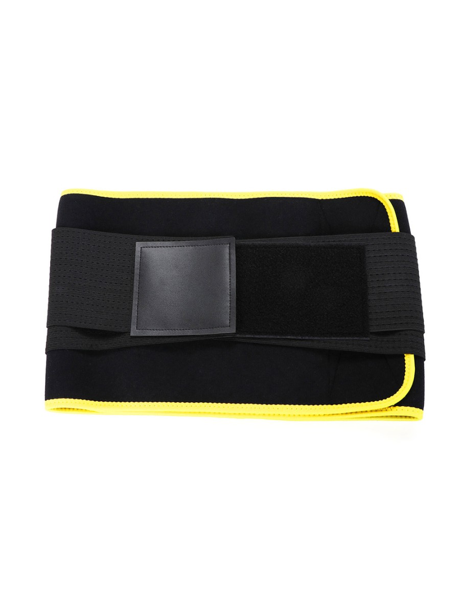 Yellow Plastic Bones Back Waist Cincher Plus Size Calories Burning