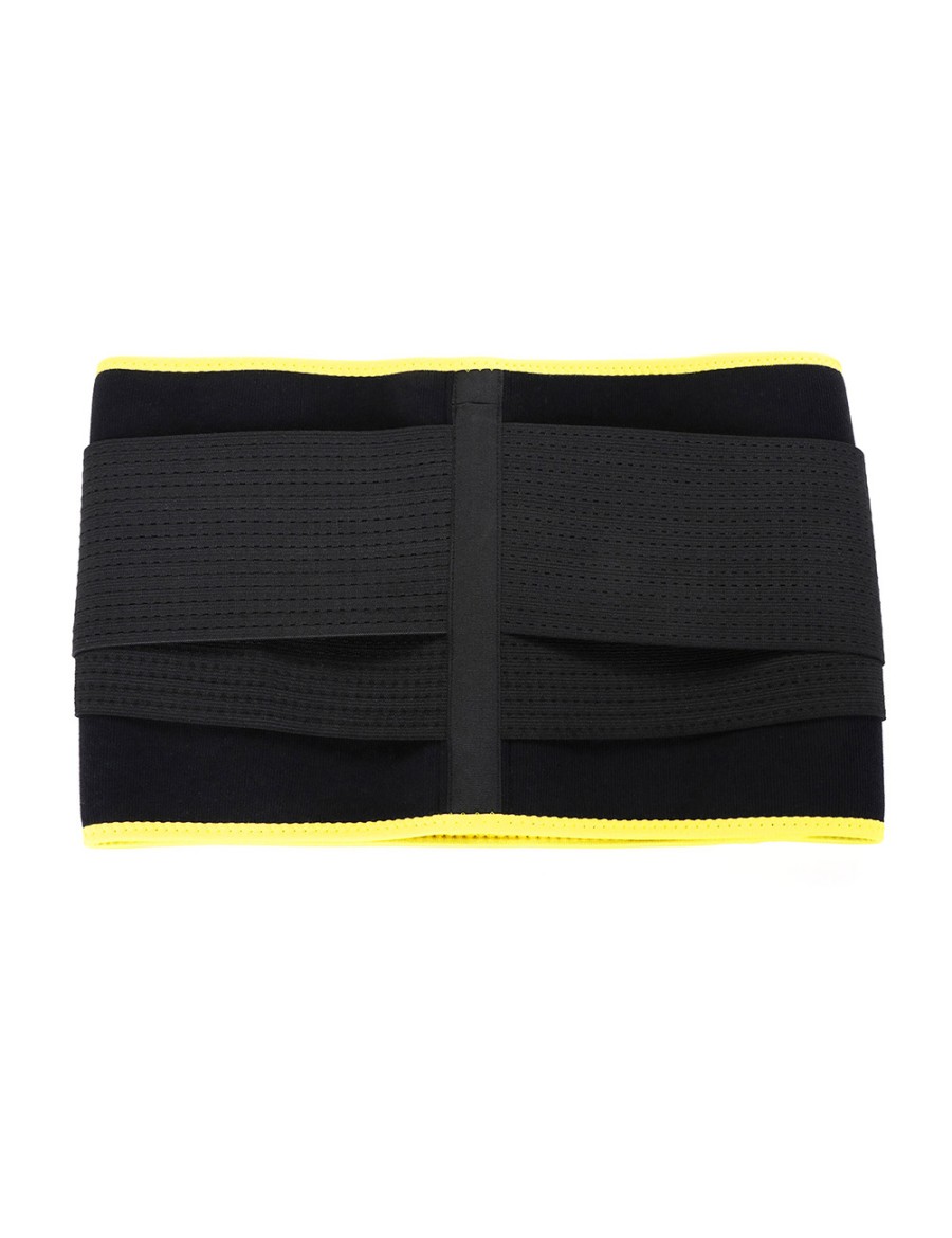 Yellow Plastic Bones Back Waist Cincher Plus Size Calories Burning