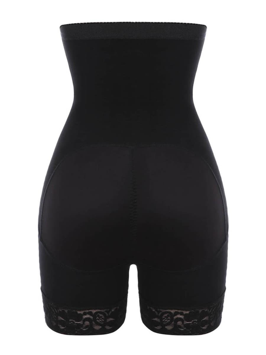 Black Color Hemline Queen Size Butt Lifter Hooks Flatten Tummy